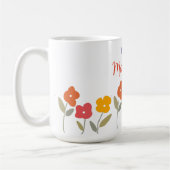 Fröhliche Blüten am Muttertag Kaffeetasse (Links)