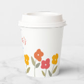 Fröhliche Blüten am Muttertag Pappbecher (Rückseite)