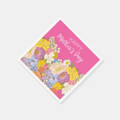 Fröhliche Blüten am Muttertag Serviette (Ecke)