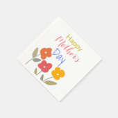 Fröhliche Blüten am Muttertag Serviette (Ecke)