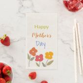 Fröhliche Blüten am Muttertag Serviette (Beispiel)