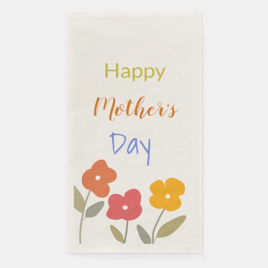 Fröhliche Blüten am Muttertag Serviette (Vorderseite)