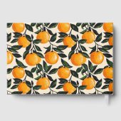 Fröhliche botanische Illustration der Orange Gästebuch (Rückseite)
