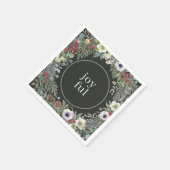 Fröhliche botanische Weihnachten Serviette (Ecke)