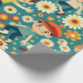 Fröhliche Boys Muster nach Muster Geschenkpapier (Ecke)