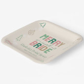 Fröhliche & Braut-Weihnachts-Brautparty Pappteller (Gewinkelt)