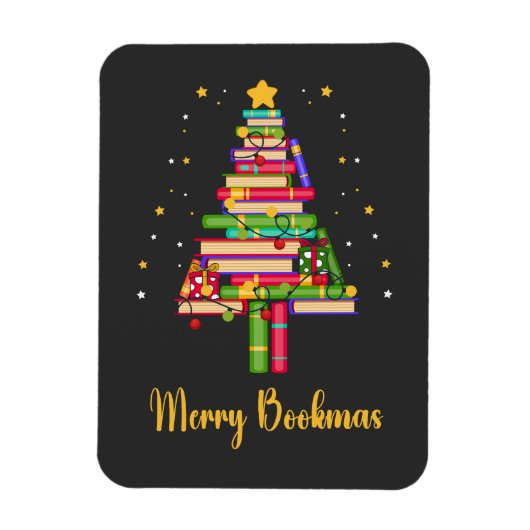 Fröhliche Buchweihnachten Magnet (Vertikal)