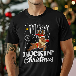 Fröhliche Buckel Weihnachten Rentier Rudolph Lusti T-Shirt