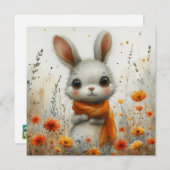 Fröhliche Bunnies: Radiante Nachrichten 🐰 Digital Feiertagskarte (Vorne/Hinten)