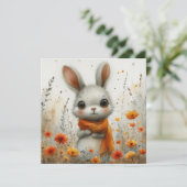 Fröhliche Bunnies: Radiante Nachrichten 🐰 Digital Feiertagskarte (Stehend Vorderseite)