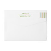 Fröhliche, bunt leuchtende lustige Linien Weihnach (Rückseite)