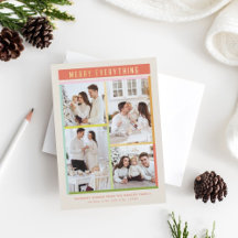 Fröhliche bunte helle lustige vier Foto Weihnachte