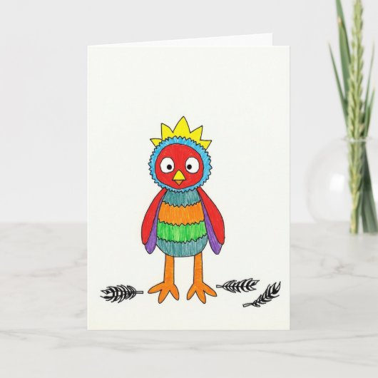 Fröhliche Bunte Kreatur Karte (Vorderseite)