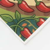 Fröhliche Bunte Paprika Im Garten Fleece-Decke Fleecedecke (Ecke)