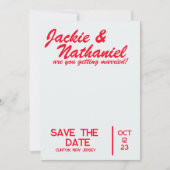 fröhliche, bunte Save the Date Hochzeit Einladung (Vorderseite)
