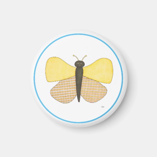 Fröhliche Butterfly Magnet-Erin Brie Art Magnet (Vorne)