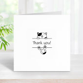 Fröhliche Calico Cat Peeking Vielen Dank 1x1 Gummistempel