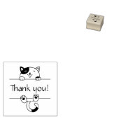 Fröhliche Calico Cat Peeking Vielen Dank 1x1 Gummistempel (Stempel)