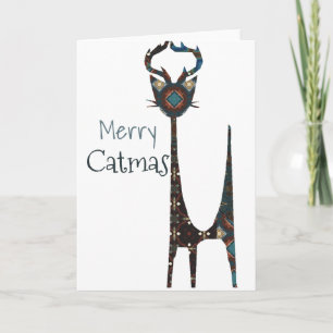 Fröhliche Catmas-Karte zum Falten Karte