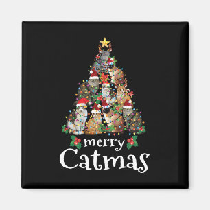Fröhliche Catmas Spaß Katze Mom Katze Dad Weihnach Magnet