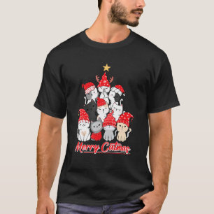 Fröhliche Catmas Weihnachten Hässliches Xmas Katze T-Shirt