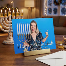 Fröhliche Chanukka Menora Familienfeier