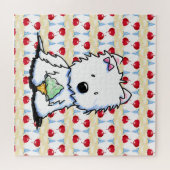Fröhliche Cherry Westie Puzzle (Horizontal)