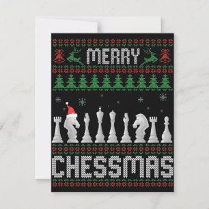 Fröhliche Chessmas Lustiger Schach Weihnachten Häs Mitteilungskarte