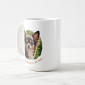 Fröhliche Chihuahua-Tasse für helle Morgens Kaffeetasse (Vorderseite Links)