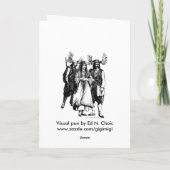 Fröhliche Chris-Elche Feiertagskarte (Rückseite)