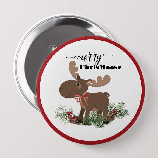 Fröhliche ChrisMoose Button (Vorne & Hinten)