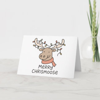 Fröhliche Chrismoose - Lustige Weihnachtskarte Feiertagskarte