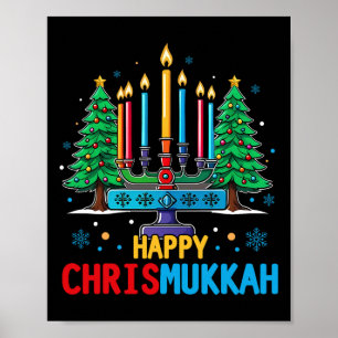 Fröhliche Chrismukkah Frohe Weihnachten Chanukka 1 Poster