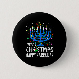 Fröhliche Chrismukkah Frohe Weihnachten Chanukka C Button