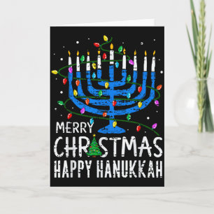 Fröhliche Chrismukkah Frohe Weihnachten Chanukka C Karte