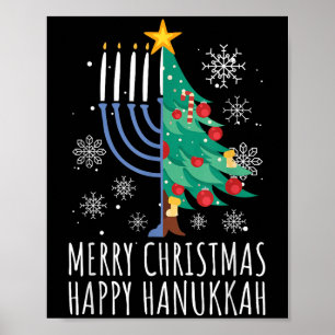Fröhliche Chrismukkah Frohe Weihnachten Chanukka Poster