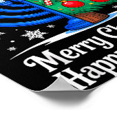 Fröhliche Chrismukkah Frohe Weihnachten Chanukka Ü Poster (Ecke)