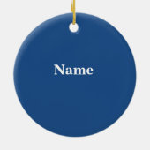 Fröhliche Chrismukkah Krippen-Verzierung fertigen Keramik Ornament (Hinten)