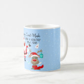 Fröhliche Christ-Maske und eine gesunde Neujahrska Kaffeetasse (VorderseiteRechts)