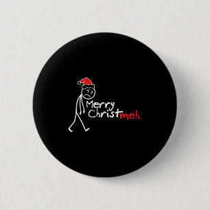 Fröhliche Christ-meh Lustiges Weihnachten Introver Button