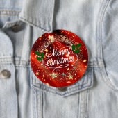 Fröhliche Christmans, Glitzer und Glanz, Button (Beispiel)