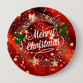 Fröhliche Christmans, Glitzer und Glanz, Button (Vorderseite)