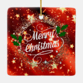 Fröhliche Christmans, Glitzer und Glanz, Keramikornament (Rückseite)