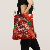 Fröhliche Christmans, Glitzer und Glanz, Tasche (Von Nahem)