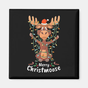 Fröhliche Christmoose Weihnachten Elch Xmas Baumli Magnet