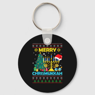 Fröhliche Christmukkah Chanukka Weihnachtsbaum Xma Schlüsselanhänger