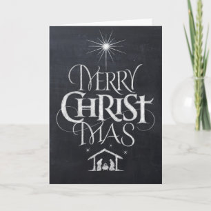 Fröhliche Christusmas-Weihnachtskreide-Karte Feiertagskarte