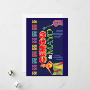 Fröhliche Cinco de Mayo Grußkarte Feiertagskarte