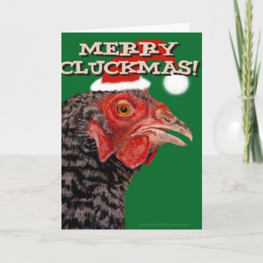 Fröhliche Cluckmas! Feiertagskarte (Vorderseite)