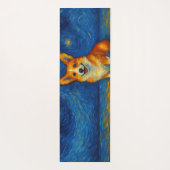 Fröhliche Corgi-Post-Impressionisten-Geschenke mit Yogamatte (Rückseite)